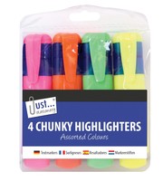 Chunky neon highlighters-pk4