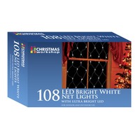 108 White LED static net lights