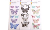 Puffy butterfly stickers-30x11cm