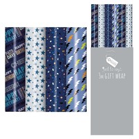 Male designs gift wrapping paper-3mtr roll