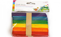 Rainbow lolly sticks-pk60
