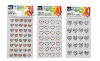Heart shaped gem stickers-10x16cm