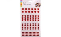 Heart gem stickers-pk100