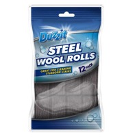 Duzzit steel wool rolls-pk12x5g