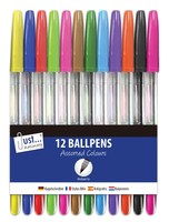Multicoloured ballpoint pens-pk12