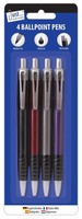 Retractable ballpoint pens-pk4