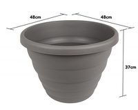 Beehive round planter-grey-48cm