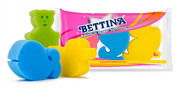 Bettina fun animal bath sponges-pk3