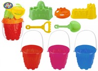 Child's beach castle bucket with 5pc accessories