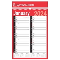 A3 Easy view calendar-2024
