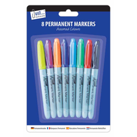 Permanent markers-pk8 coloured