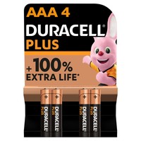 Duracell Plus 100% AAA batteries-pk4