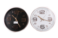 Embossed round copper numbered clock-30cm