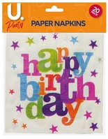Happy birthday napkins-pk20