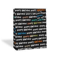 Birthday text gift bag-large