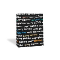Birthday text gift bag-medium