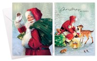 Christmas cards-Santa-pk8 rectangular