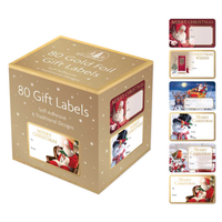 Adhesive gift labels-80 traditional