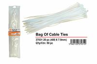 Cable ties-natural-400x6.0mm-pk20