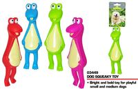 Bright squeaky frog dog toy