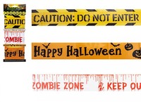 Halloween printed fright tapes-pk3
