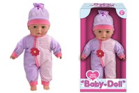 Vinyl baby doll with bottle-13"