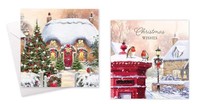 Christmas cards-traditional scenes-pk10 square
