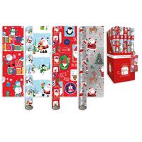 Santa & friends Christmas wrapping paper-4m roll