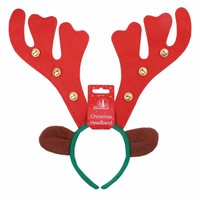 Plush Xmas reindeer antlers with bells