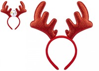 Red sparkling reindeer antlers