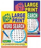 Mega large print word search-books 1-2