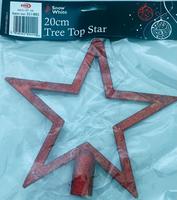 Red glitter tree top star-20cm