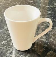Ceramic white V shaped mug-200ml