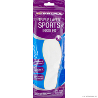Triple layer sports insoles