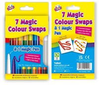 Magic colour swap fibre pens-pk8