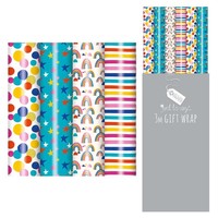 Bright designs gift wrapping paper-3mtr roll