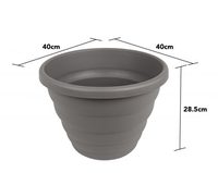 Beehive round planter-grey-40cm