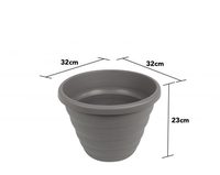 Beehive round planter-grey-32cm