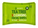 Tea tree cleansing facial wipes-pk25x2