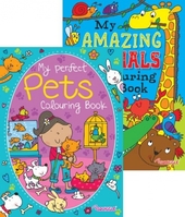 Amazing animals & pets colouring book