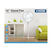 White stand fan-16''