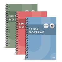 A5 Spiral notebook with coloured cover