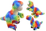 Plush multi coloured dinosaur