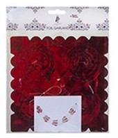 Red/white combined foil garland-large
