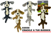 Crackle & tug Buddies dog toy
