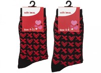Pair heart & kisses socks-size 5-8