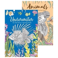 Animals & underwater anti-stress colouring book