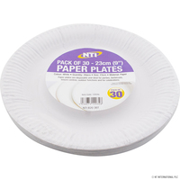 Paper plates-9"(23cm)-pk25