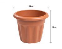Vista round planter-terracotta-25cm