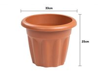 Vista round planter-terracotta-33cm